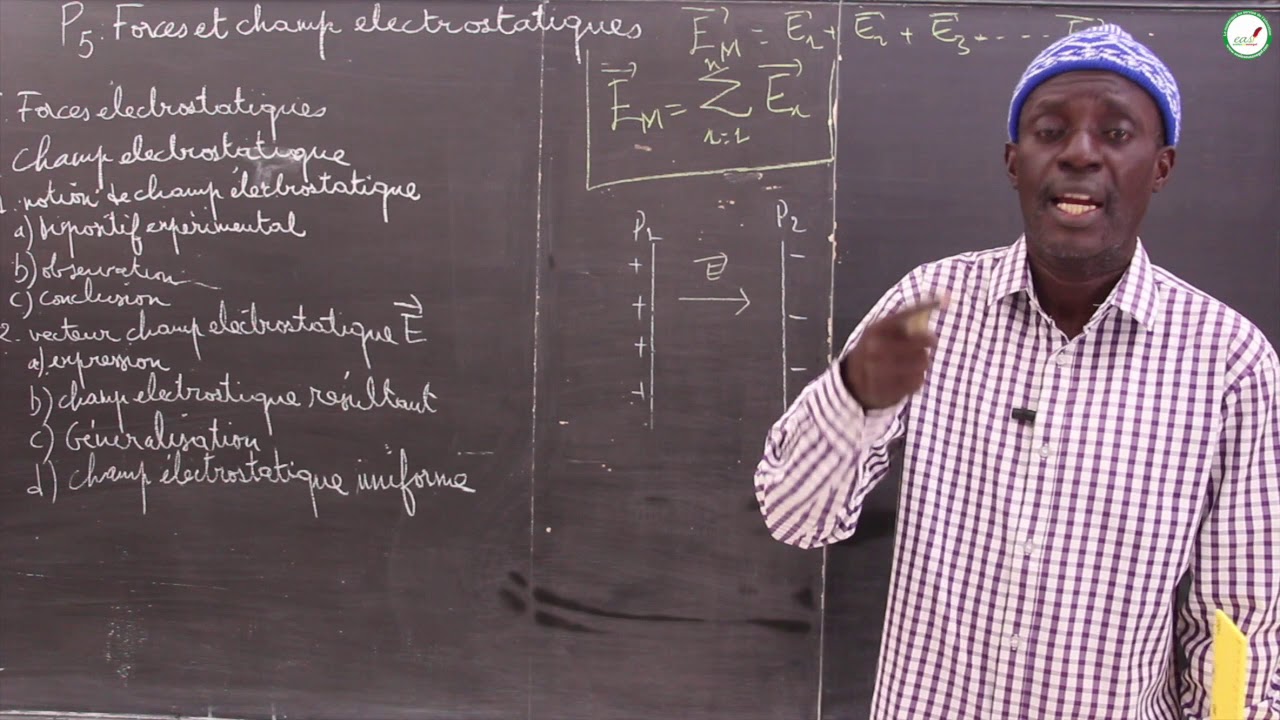 Cours - Première S - Physique / Chimie : P5 : Forces et champ électrostatiques / Suite 3 / M. Diop