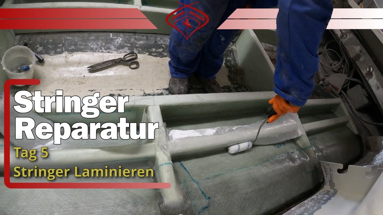 Stringer Reparatur Tag 5 - Stringer Einlaminieren