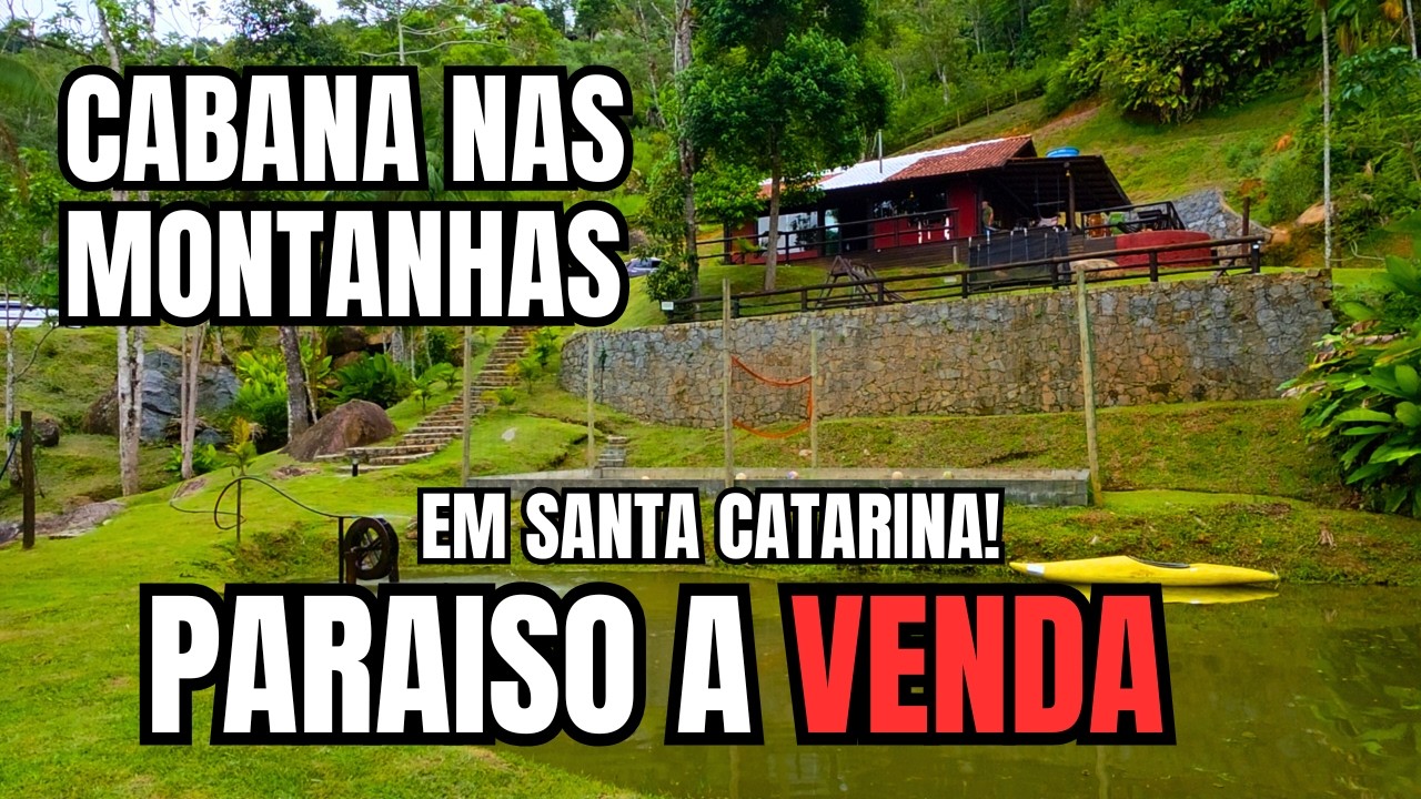 CHÁCARA EM ÁGUAS MORNAS - SC | CABANA NAS MONTANHAS | RIACHO | AÇUDE | JARDIM DE INVERNO | 5000M²