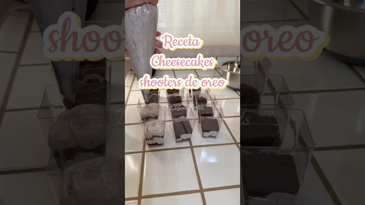 Receta: Cheesecake shooters de oreo 🖤 #emprendimiento #postres #dessert #oreo #fy #fypyoutube #fyp