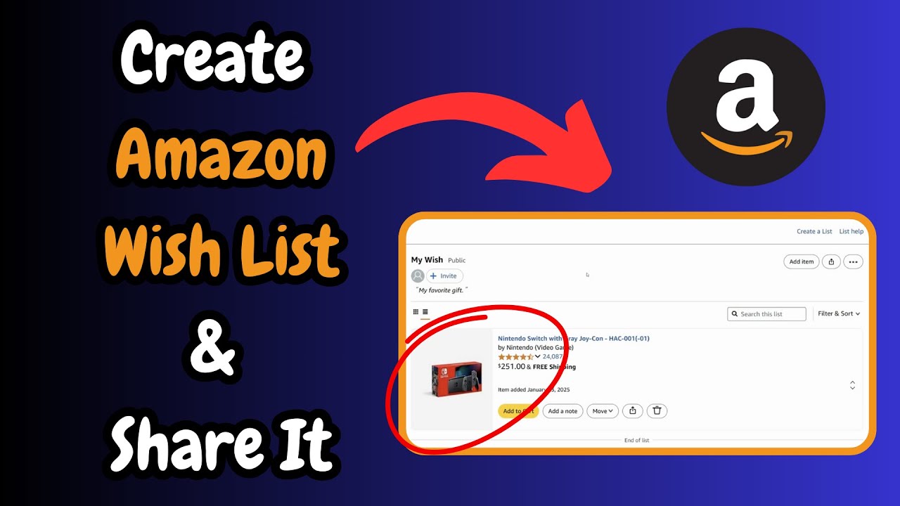 How to Create an Amazon Wish List and Share it (Quick Tutorial)