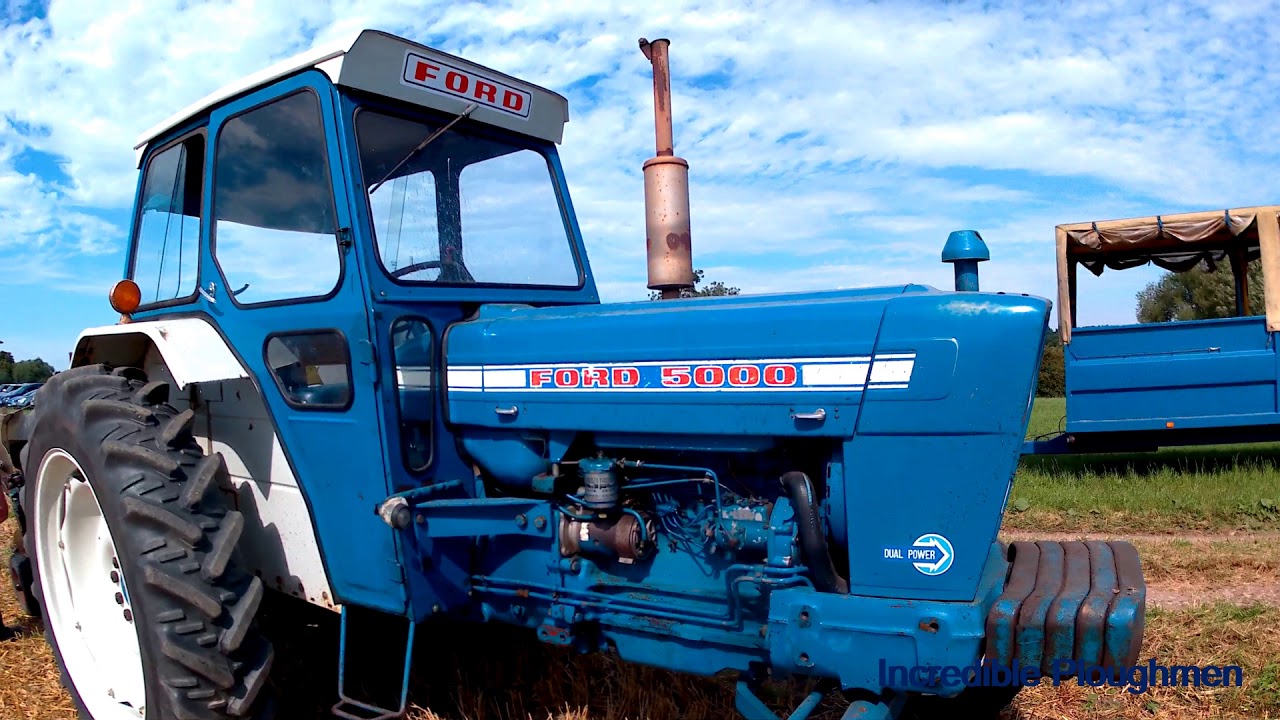 1975 Ford 5000 Dual Power 4.2 Litre 4-Cyl Diesel Tractor (75 HP) with Ransomes Reversible Plough