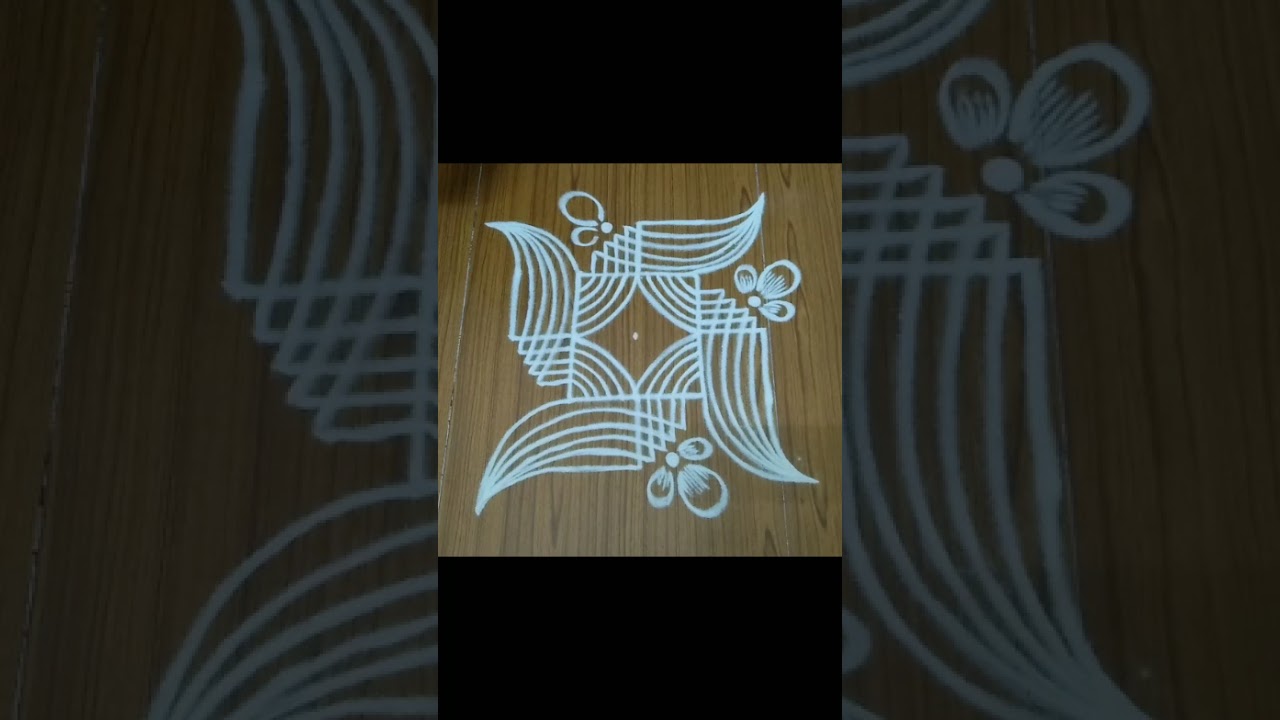 Simple rangoli | daily rangoli | free hand rangoli | easy rangoli | fine rangoli