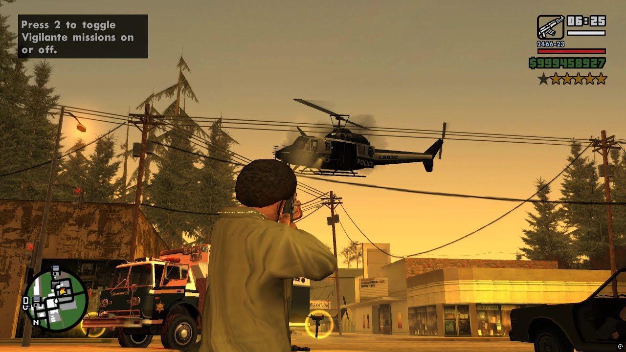 GTA San Andreas - Angel Pine Rampage and Shootout + Six Star Escape