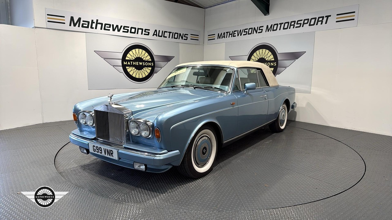 Кабриолет Rolls-Royce Corniche II 1989 года выпуска | Mathewsons Classic Cars | Аукцион: 15, 16 и...