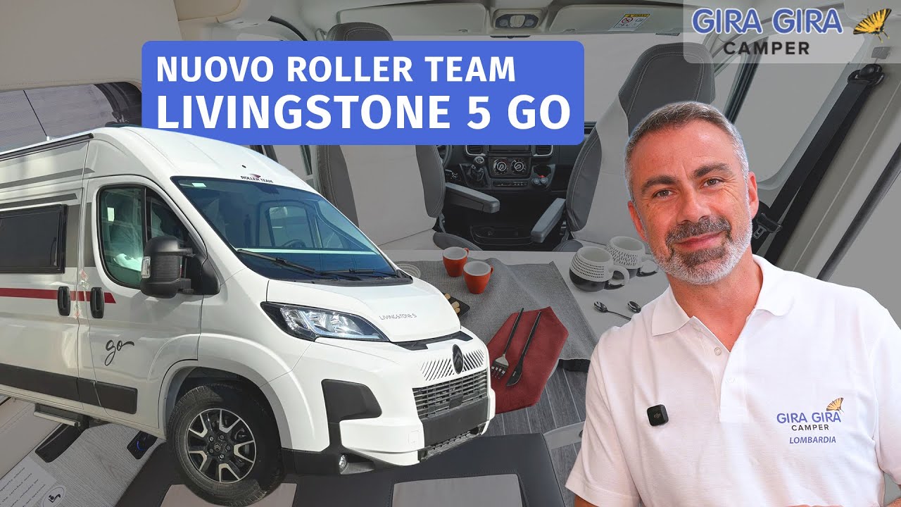Roller Team Livingstone 5 GO 2026 su base Citroën: furgonato 5,99 m 4 posti e doppio matrimoniale