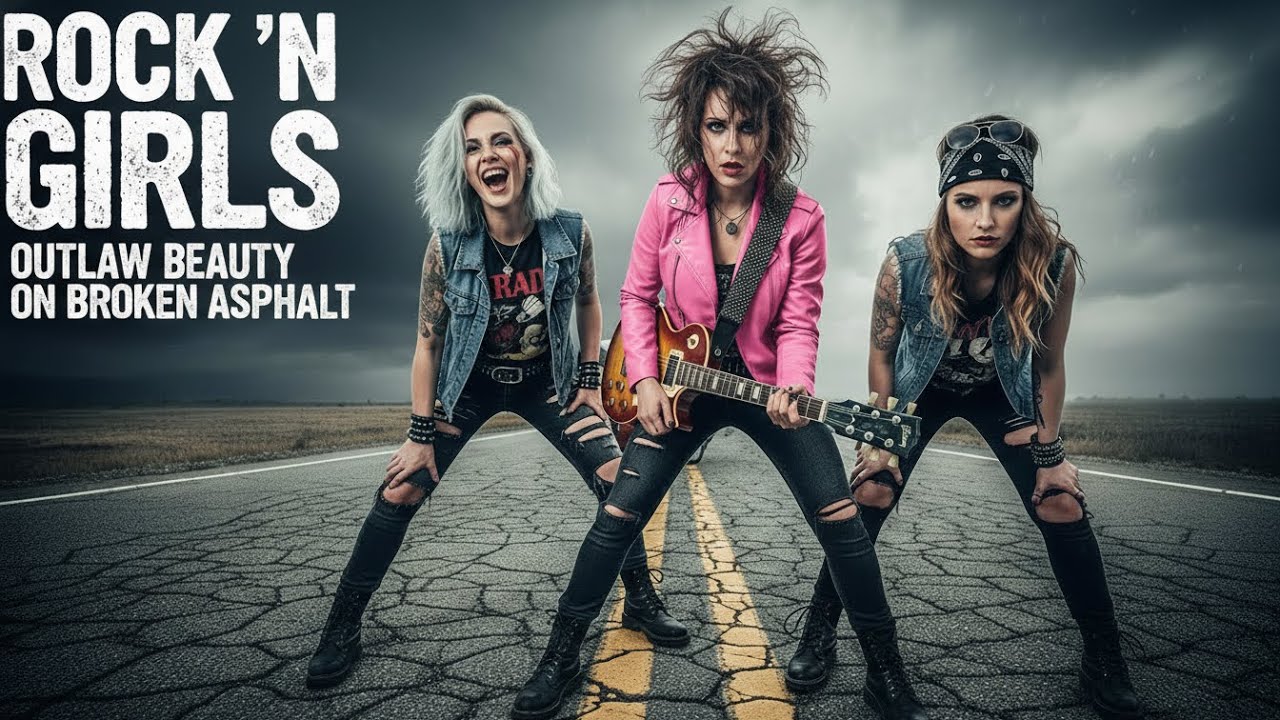Best Music Rock n Roll 🔥 Rock n Girls 🎸 Outlaw Beauty on Broken Asphalt