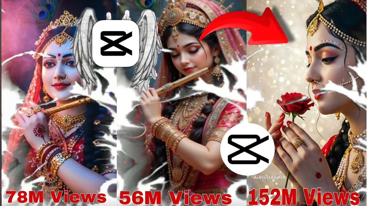 “लोग ऐसे Radha Krishna Video बनाकर 78M–152M Views पा रहे हैं 😱🔥 | CapCut Photo to Video Tutorial 🎬📱”