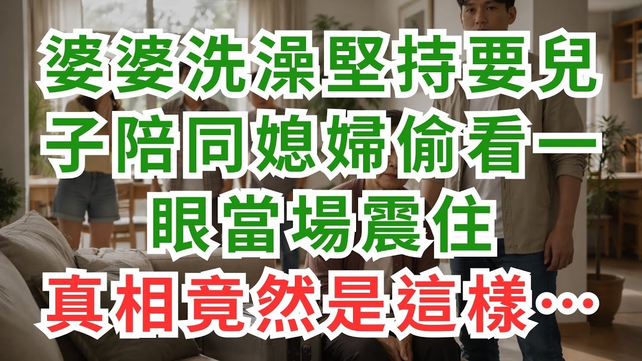 深夜淺談 婆婆洗澡堅持要兒子陪同，媳婦偷看一眼當場震住——真相竟然是這樣… #淺談人生#民間故事#孝顺#儿女#讀書#養生#深夜淺讀#情感故事#房产#晚年哲理#中老年心語#養老#真實故事