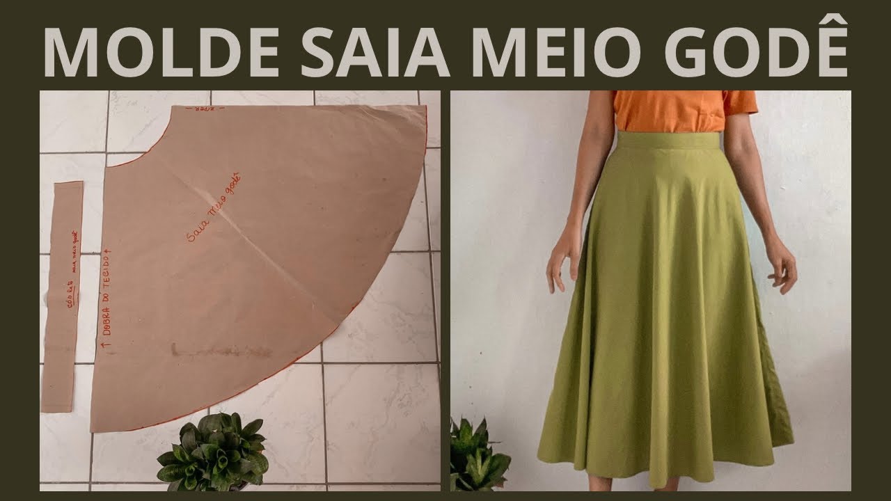 COMO FAZER MOLDE DE SAIA MEIO GOD&Ecirc;