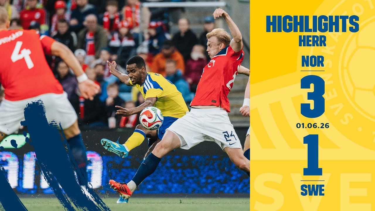 F&ouml;rlust i Oslo |&nbsp;Highlights Norge-Sverige 3-1