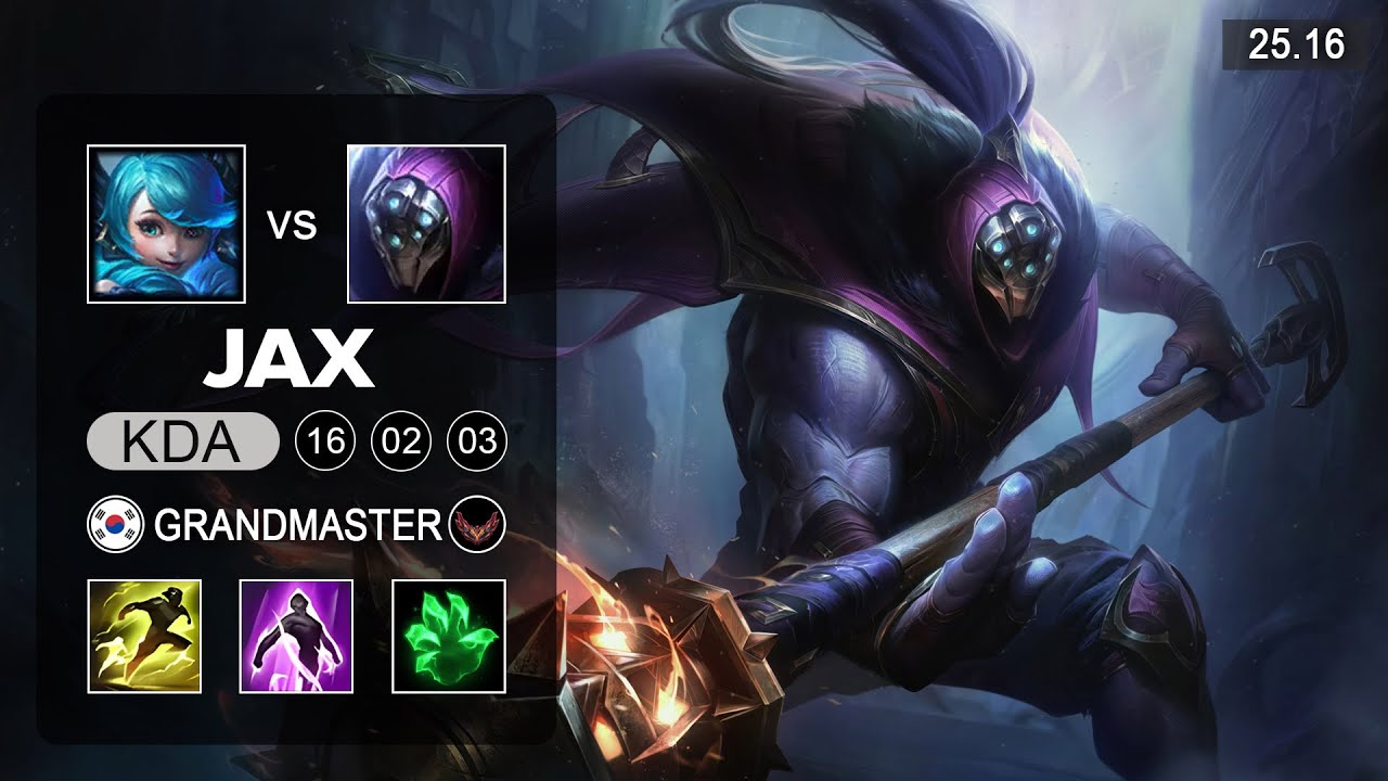 Jax vs Gwen Top - KR Grandmaster - Patch 25.16 Season 15