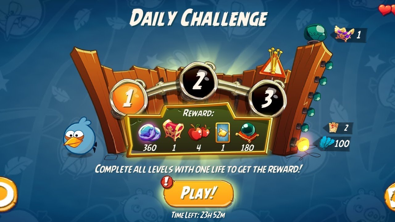 angry birds 2 today's daily challenge completed | 4-4-5 | @yash_kadlas|