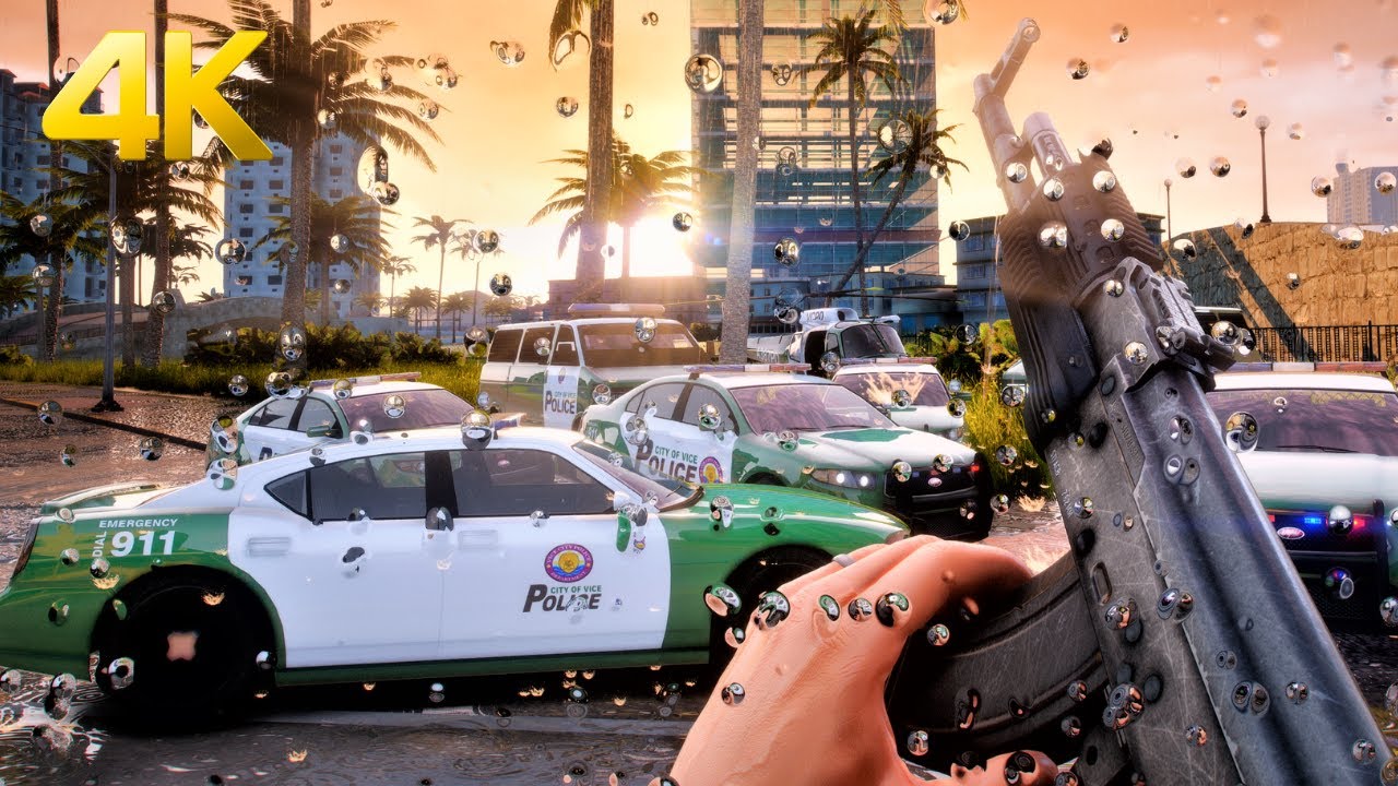 GTA Vice City: Remastered 2021 - First Person Police Gameplay With Tommy Vercetti [GTA 5 PC Mod]