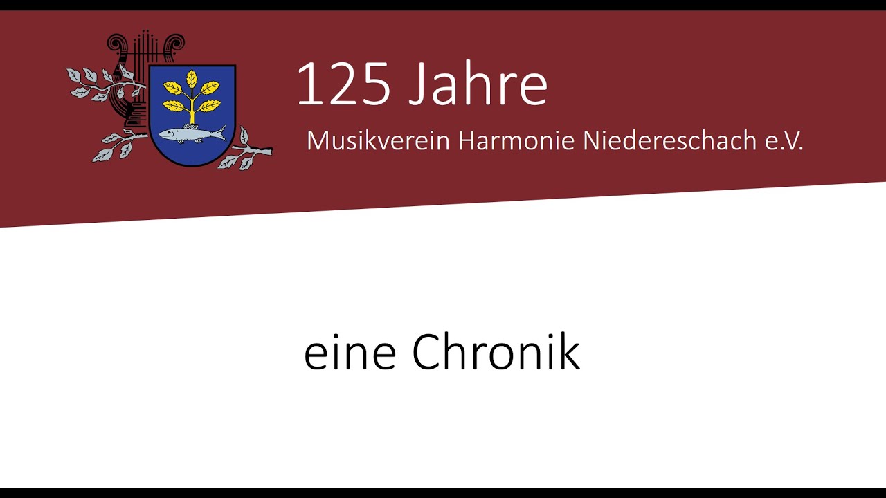 125 Jahre Musikverein 'Harmonie' Niedereschach - eine Chronik