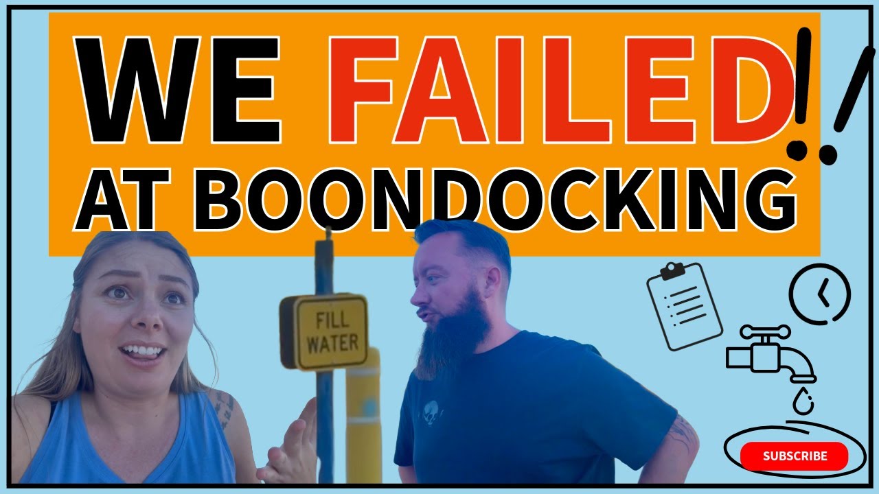 We failed at Boondocking!! | First time off grid in our RV