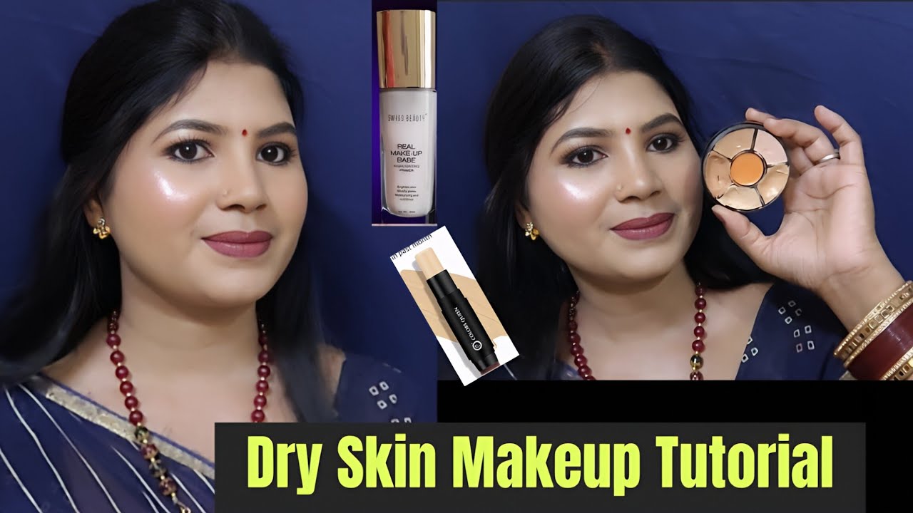 ✅Dry skin makeup tutorial|makeup kaise karen? Makeup karne ka Tarika|Makeup tutorial in Hindi|