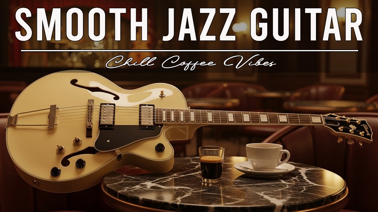 Smooth Jazz Guitar Music - Cool Cafe Vibes • Relaxing Guitar Music for Cafe, Study & Work