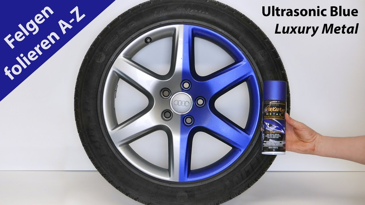 Plasti Dip Ultrasonic Blue Luxury Metal als Felgenfolie - komplett von Anfang bis Ende