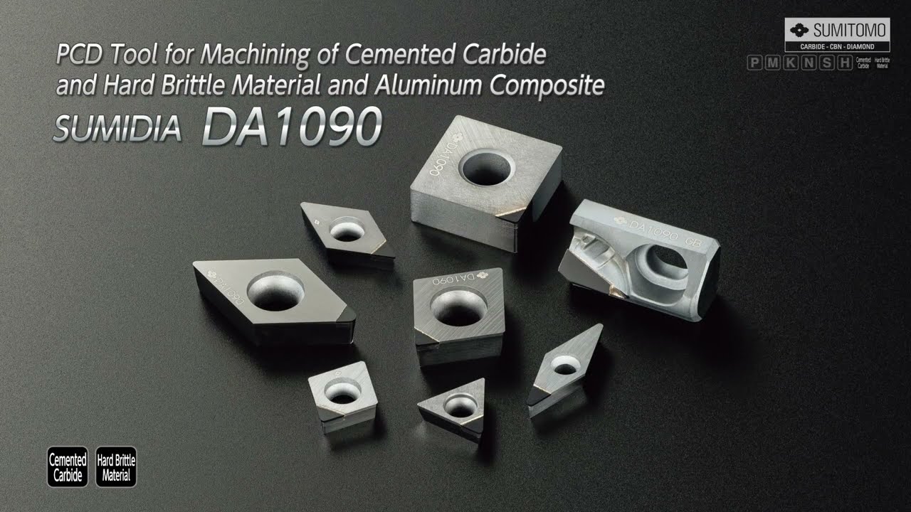 SUMIDIA DA1090 for Machining of Cemented Carbide, Hard Brittle Material, and Aluminum Composites