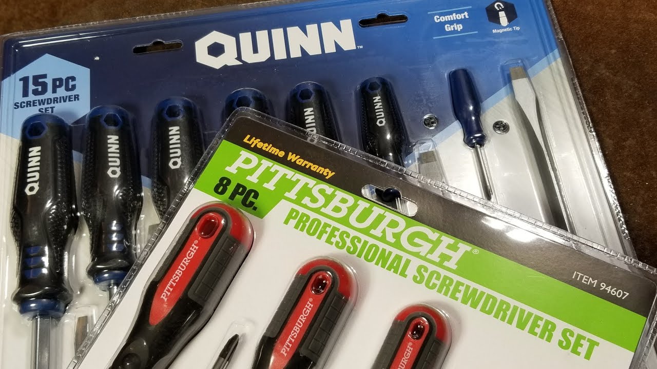 Harbor Freight Quinn Vs. Pittsburgh Professional Screw Driver Sets, Review & Comparison