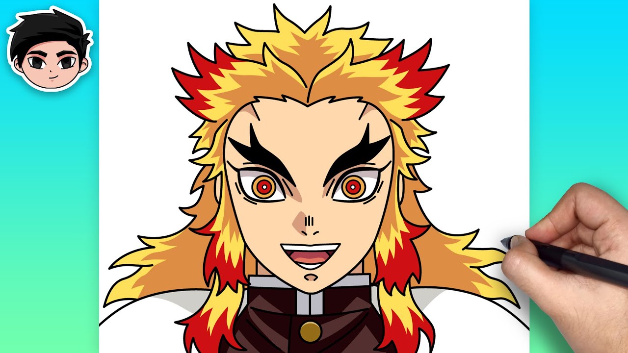 How To Draw KYOJURO RENGOKU | Demon Slayer - Easy Tutorial