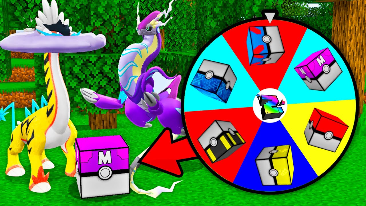Roleta com Novas Lucky Block Pixelmon Decide Meu Time no Minecraft Pixelmon