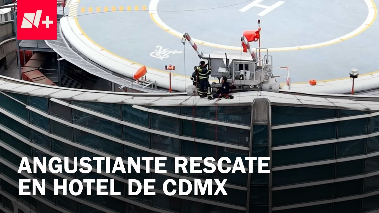 Rescatan a limpiavidrios en riesgo de caer de hotel en Reforma, CDMX - En Punto