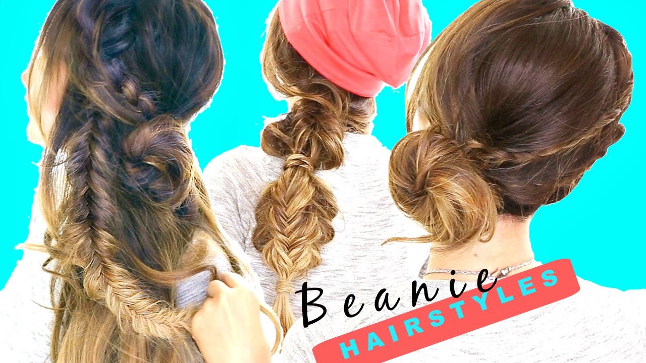 3 Cute BACK-to-SCHOOL HAIRSTYLES  ★ Easy BEANIE Braids for Long Medium Hair