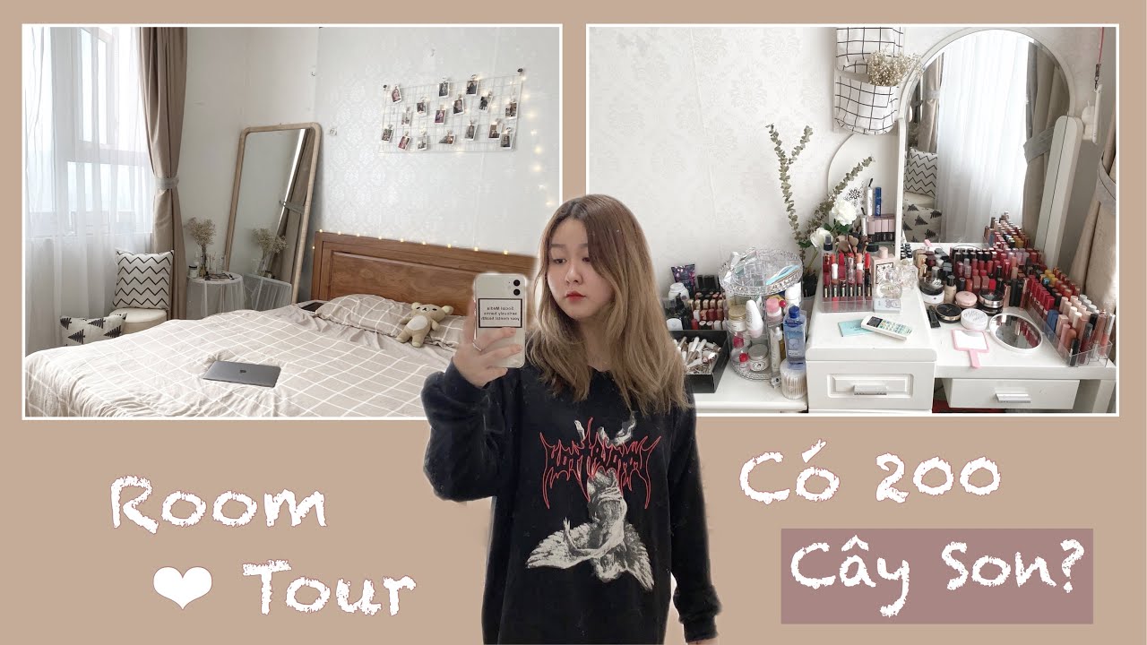KHÁM PHÁ PHÒNG NGỦ CỦA MÌNH🏠 | CÓ HƠN 200 THỎI SON | ROOM TOUR | kieuchinh2706