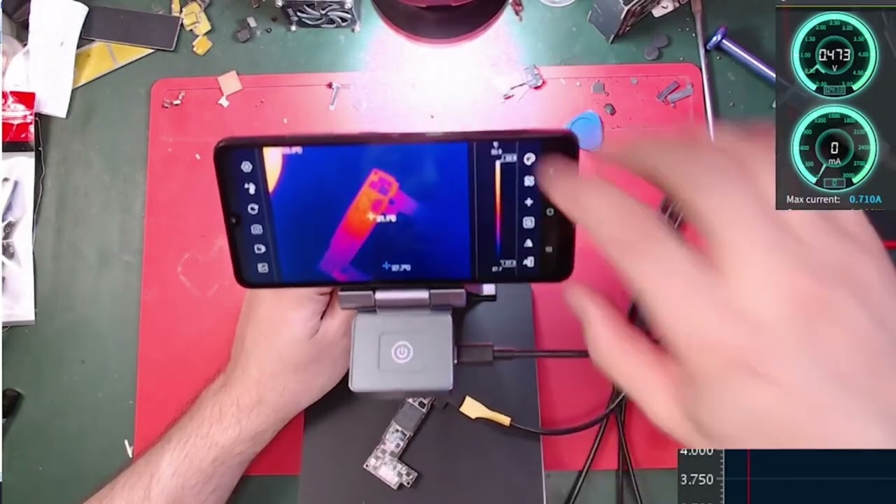 تجربة وتوصيل الكاميرا الحرارية على الجوال وفحص الشورت  Thermal Imaging Analyzer