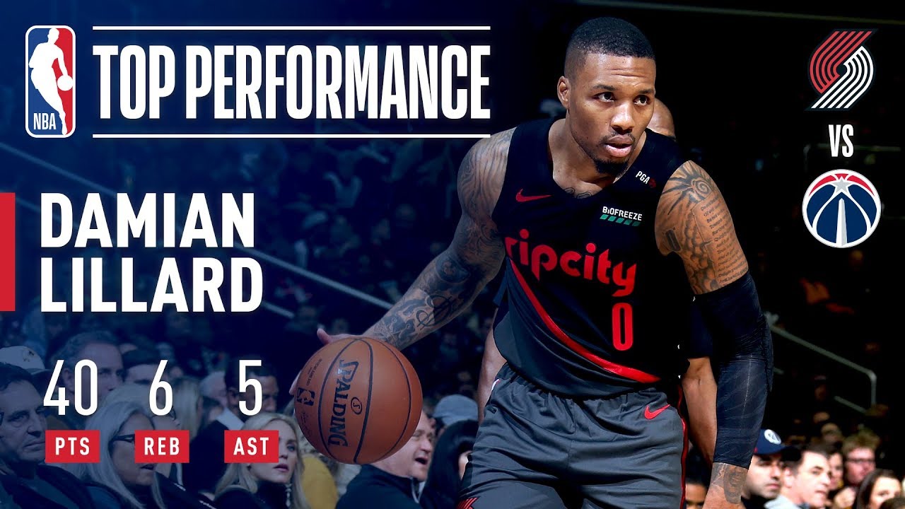 Damian Lillard Pours In 40 POINTS In The Nation's Capital | November 18, 2018