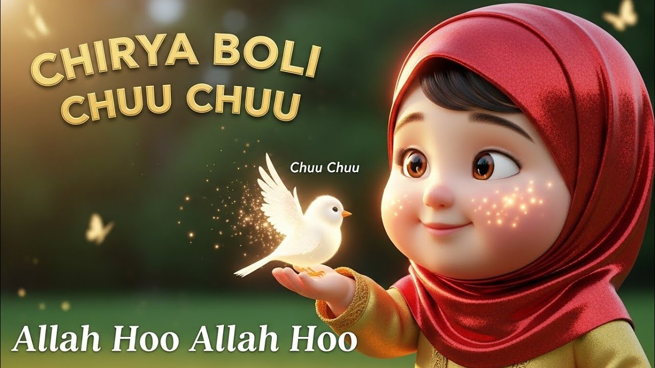 Chirya Boli Chu Chu Chu | Allah Hu Allah Hu 🕊️ | Islamic Kids Poem | Muslim Kids Rhyme