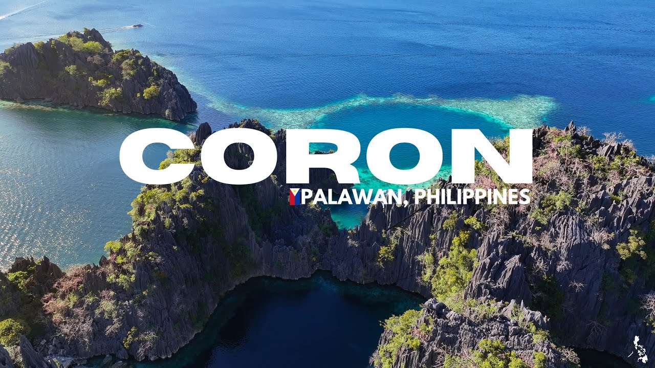 Coron Island Hopping Tour A: Palawan, Philippines - 4K Drone