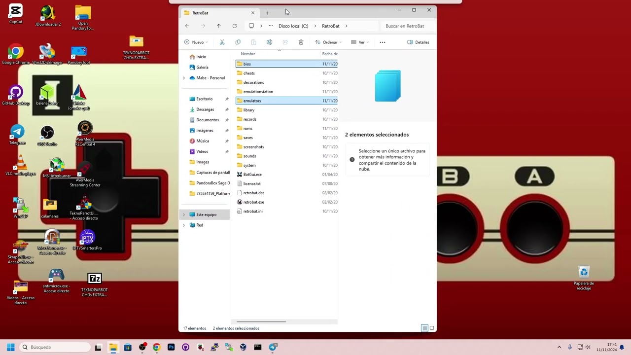 RetroBat 6.4.0 instalar BIOS y comprobar si son correctas