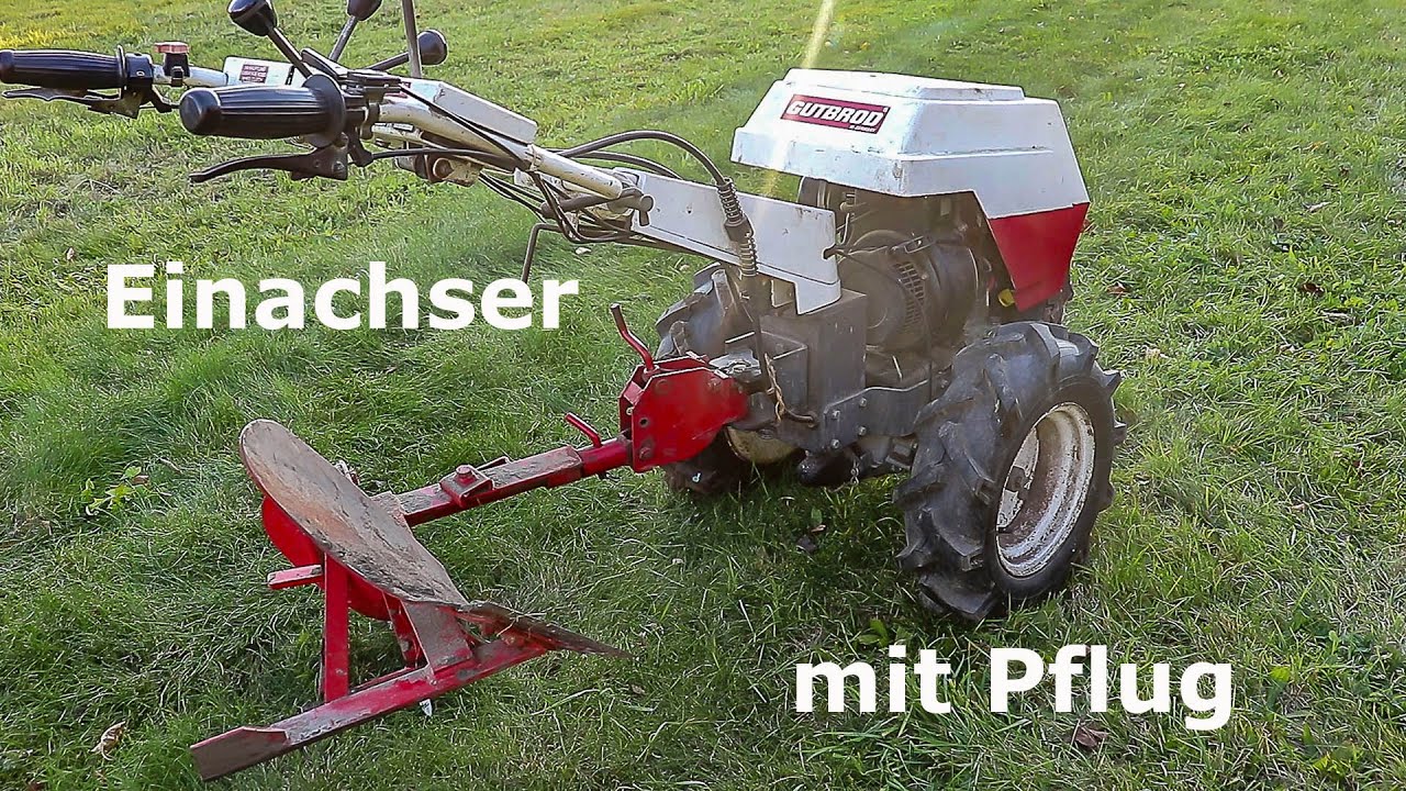 Einachser mit Pflug der zweite Versuch