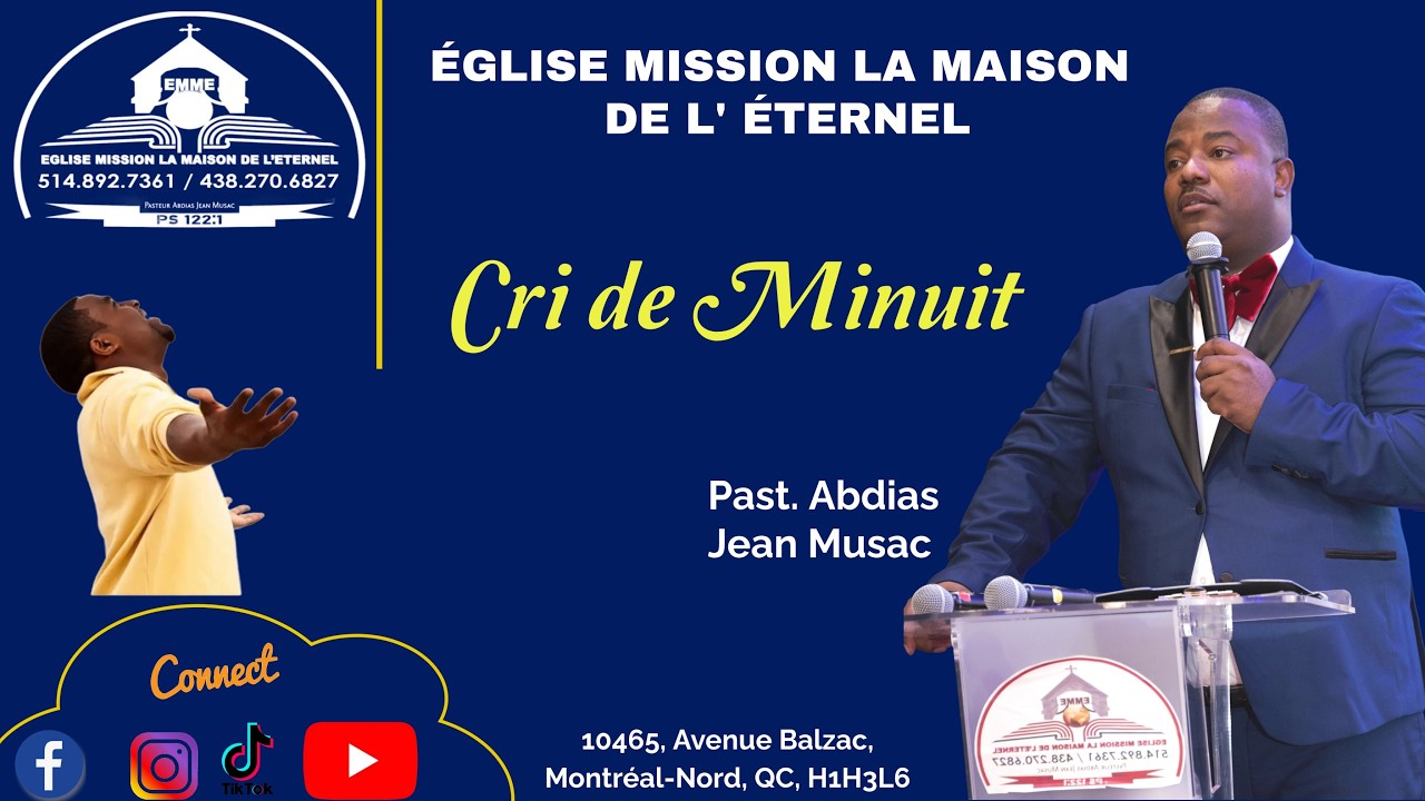 Cri de Minuit | Église Mission La Maison de l'Éternel | 2/27/2026 | Pasteur Abdias
