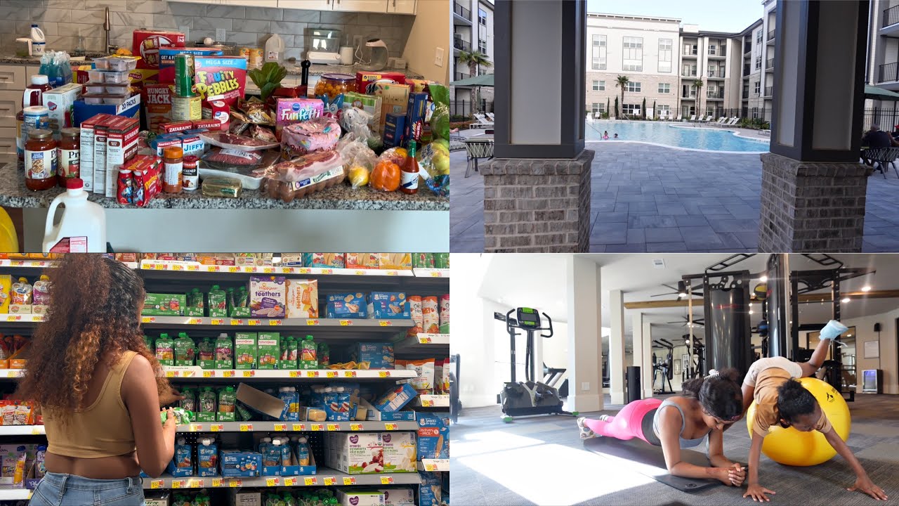 Vlog | Post Partum Workout + Pool Day + Grocery Haul + more!