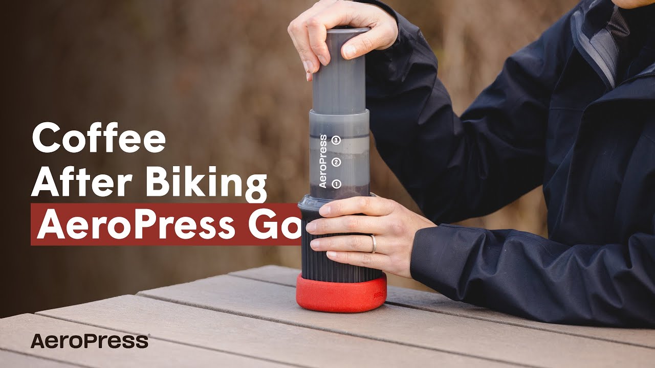 Brewing on the Go | Coffee After Biking with AeroPress Go | Marat Anaev