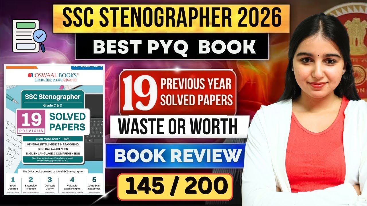 BEST PYQ BOOK FOR SSC STENOGRAPHER 2026 😍| ONLY PYQ BOOK YOU NEED THIS TIME! | SSC STENO 2026 BOOK