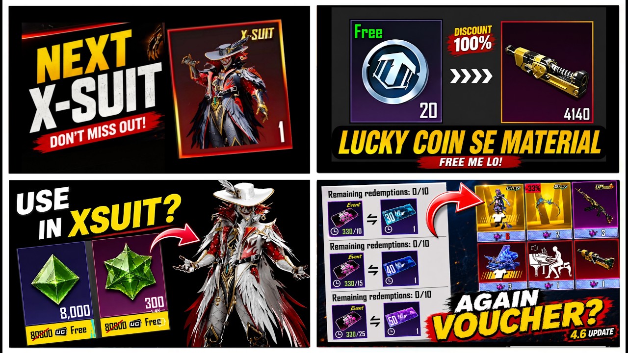 Big Update | ₹360 Upgradable Gun Trick | Joker X-Suit Return 4.6 Update | Lucky Spin Se Material
