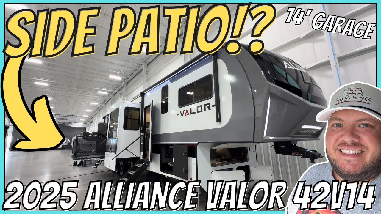 Side Patio Toy Hauler!!! 2025 Alliance Valor 42V14 | 14' Garage