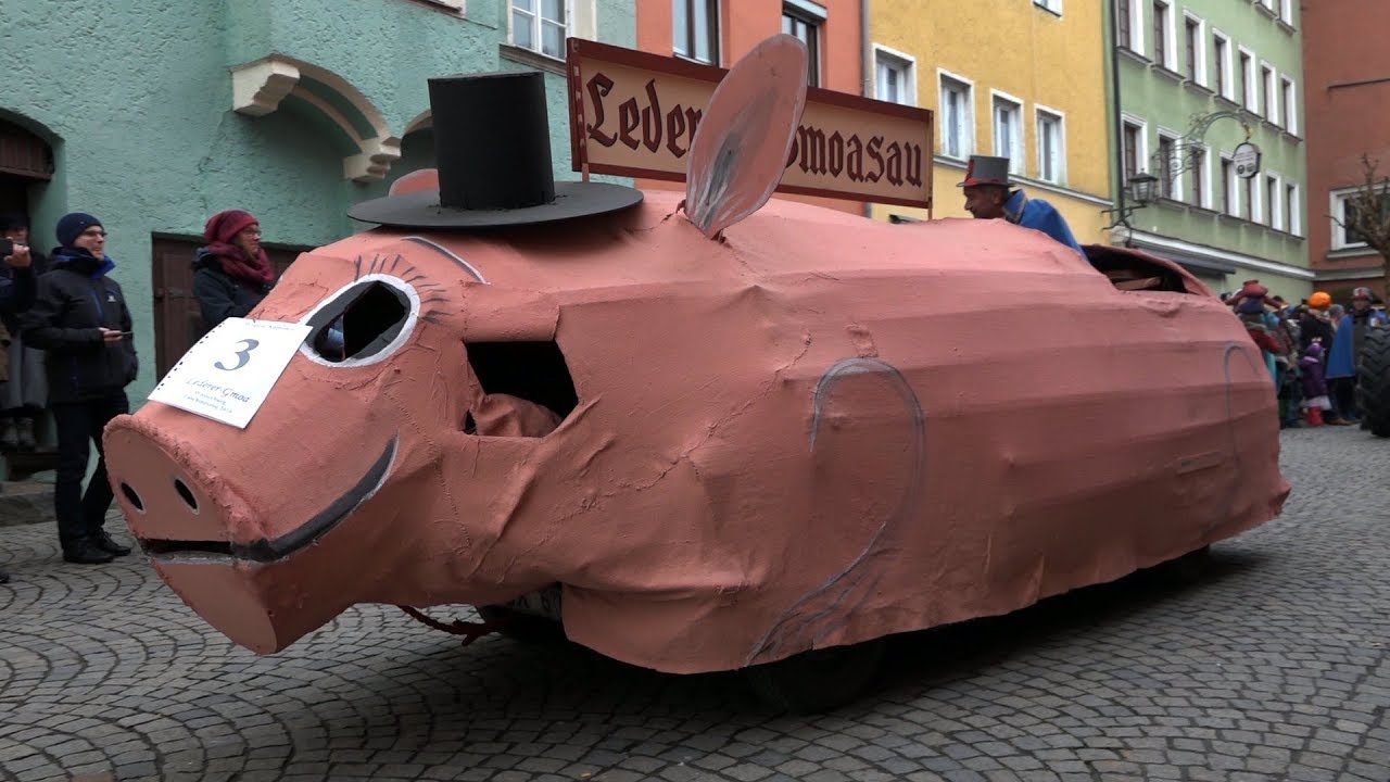 Faschingszug Wasserburg am Inn, Faschingssonntag 2018, Lederer-Gmoa