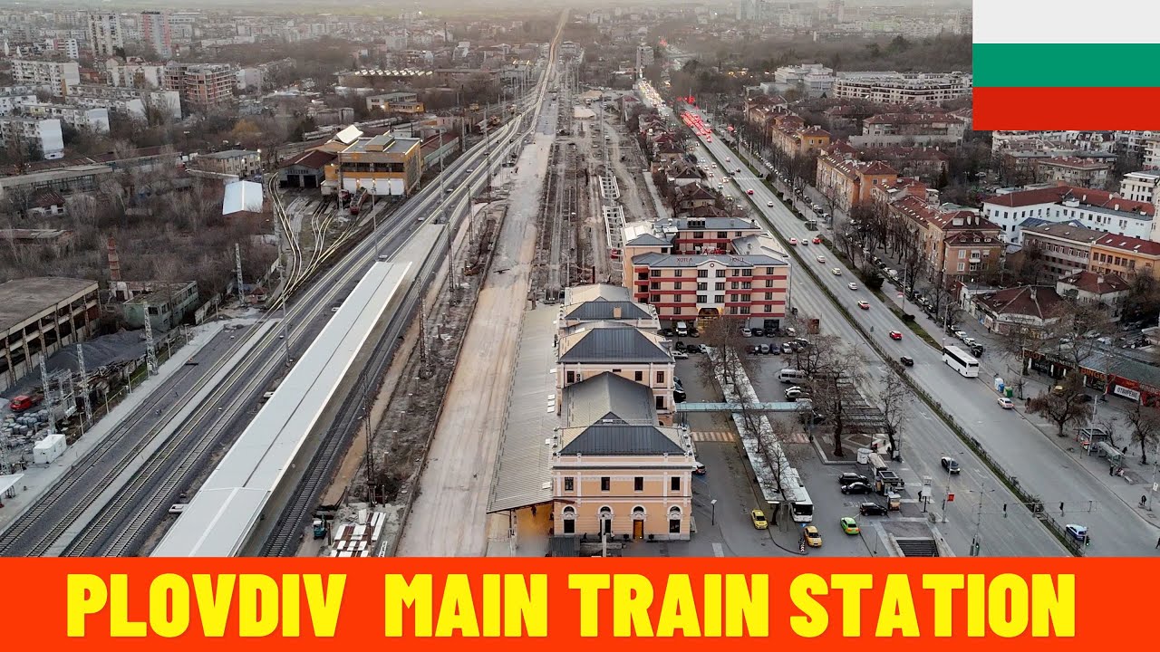Plovdiv Central Railway Station - Aerial View - Plovdiv,  Bulgaria