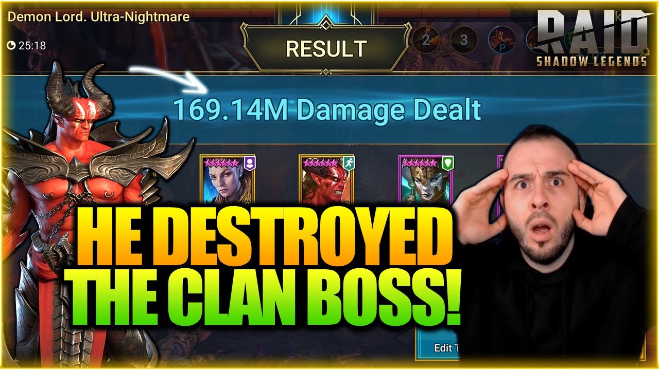 🔥UNBELIEVABLE! Lord Shazar Is Insane!! Top 3 Clan Boss Damage Dealer | Raid Shadow Legends