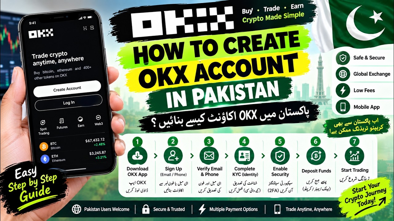 How to create OKX Exchange account in Pakistan l OKX par account kase open karen