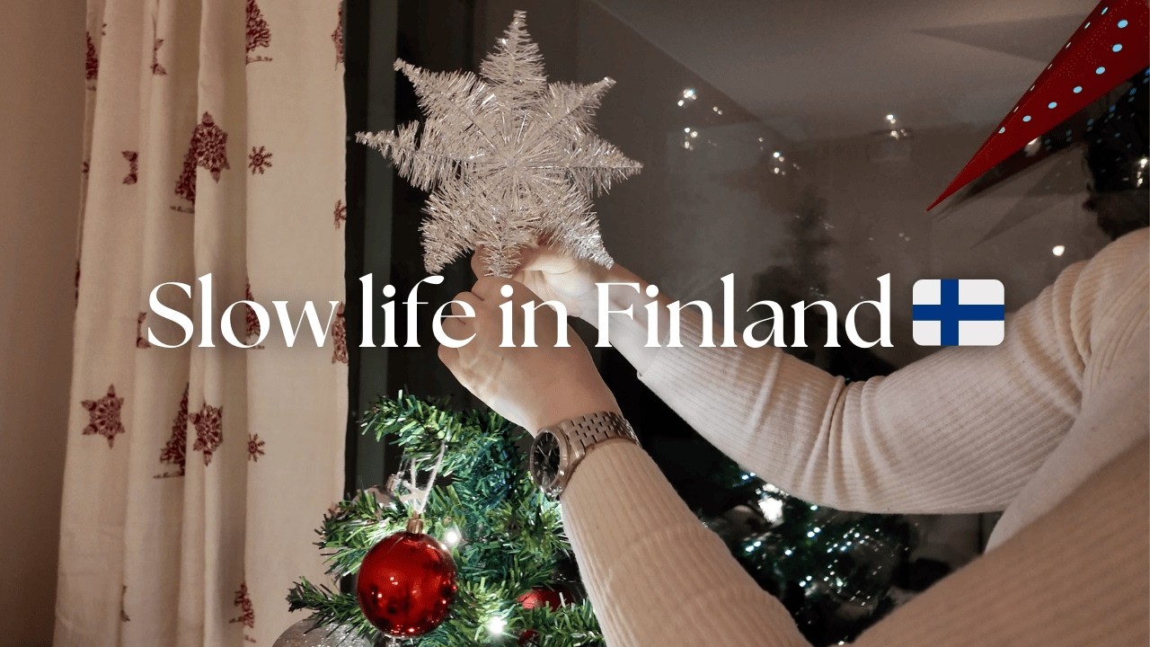 Silent Finland Vlog 🎄Daily Life with Christmas Vibes 🎄Grocery Shopping, Cooking, Knitting