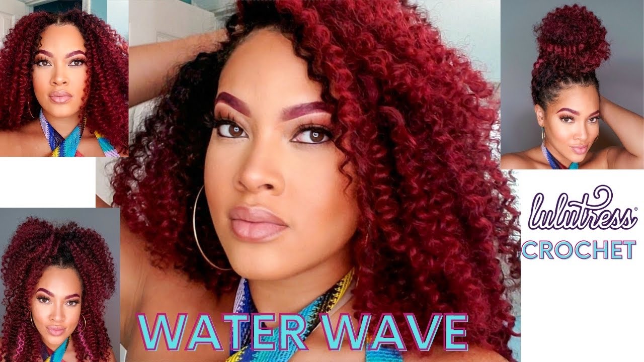 RED CURLY CROCHET USING ILLUSION METHOD UNDER $20! | LULUTRESS WATER WAVE ft @samsbeauty