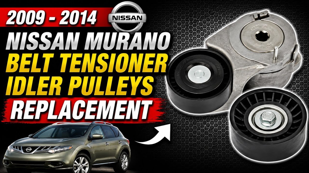Nissan Murano Belt Tensioner Idler Pulleys Replacement