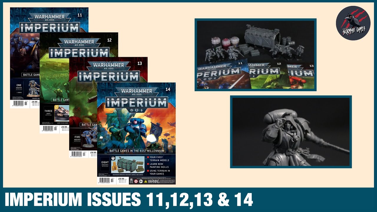 WARHAMMER 40K IMPERIUM MAGAZINE ISSUES 11, 12, 13 & 14 - All The Contents & Build Plus Free Brushes